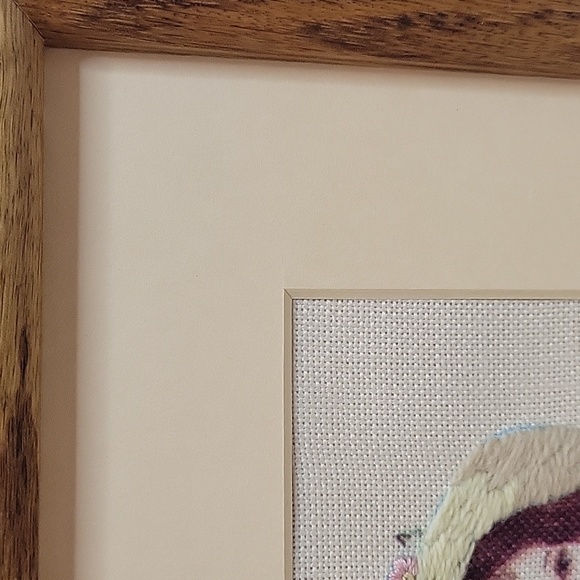 Lot of 2 Jan Hagara Cross Stitch Completed, Wall Hanging Art 11" x 9" Framed - Picture 12 of 17